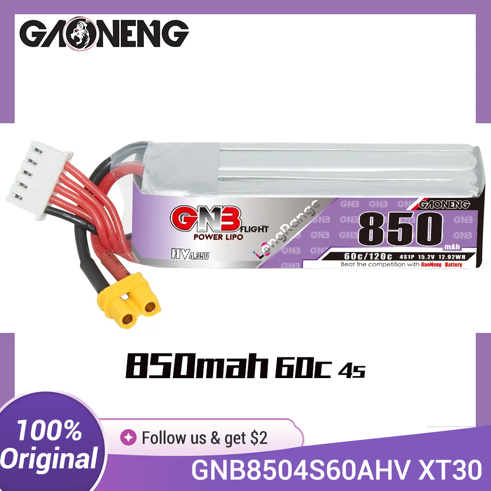 GAONENG GNB LiPo Battery 850mA - đánh giá và giá Drone Battery Li-Ion