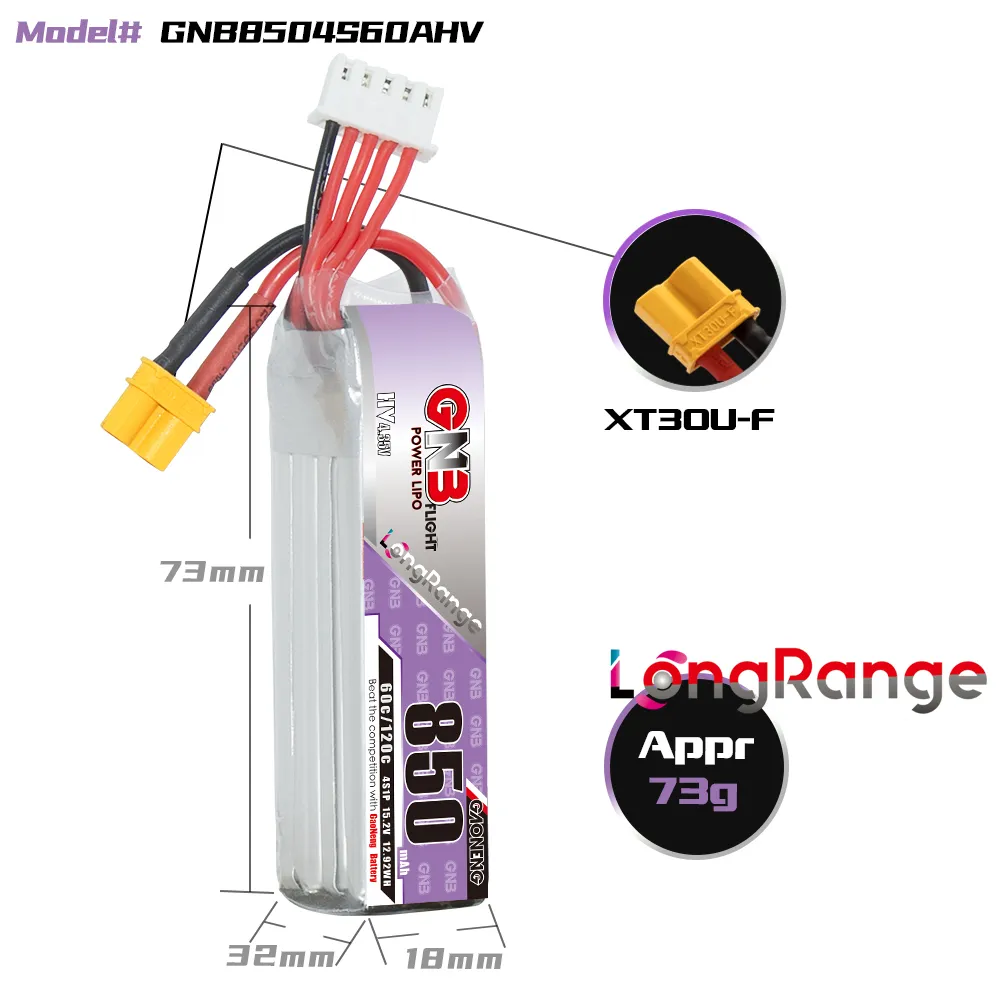 GAONENG GNB LiPo Battery 850mA - đánh giá và giá Drone Battery Li-Ion
