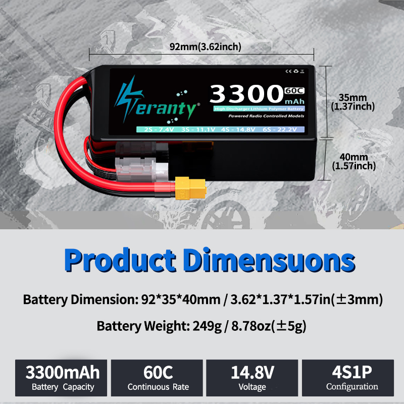 TERANTY 4S 3300mAh Lipo Batter - đánh giá và giá Drone Battery 4S