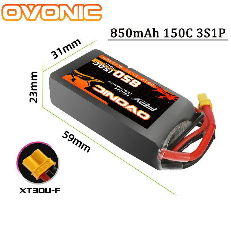 OVONIC 150C 850mAh Lipo Batter - đánh giá và giá Drone Battery 4S