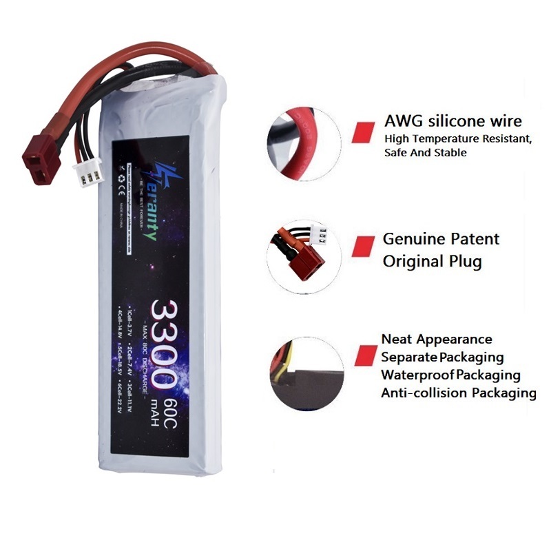 2S 7.4V LiPo Battery 3300mAh 6 - đánh giá và giá Drone Battery Lipo