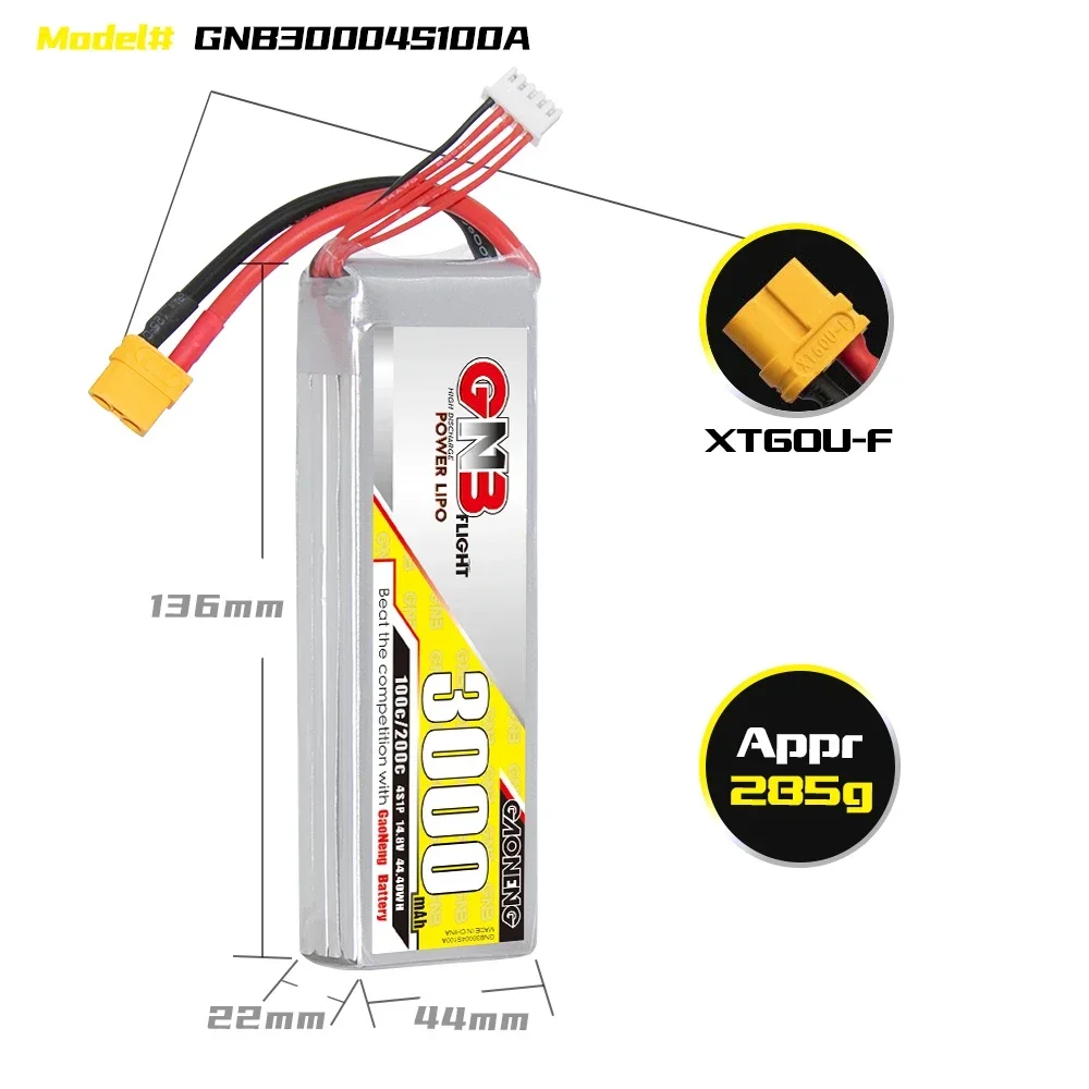 GAONENG GNB 3000mAh 4S 100C 20 - đánh giá và giá Drone Battery 4S