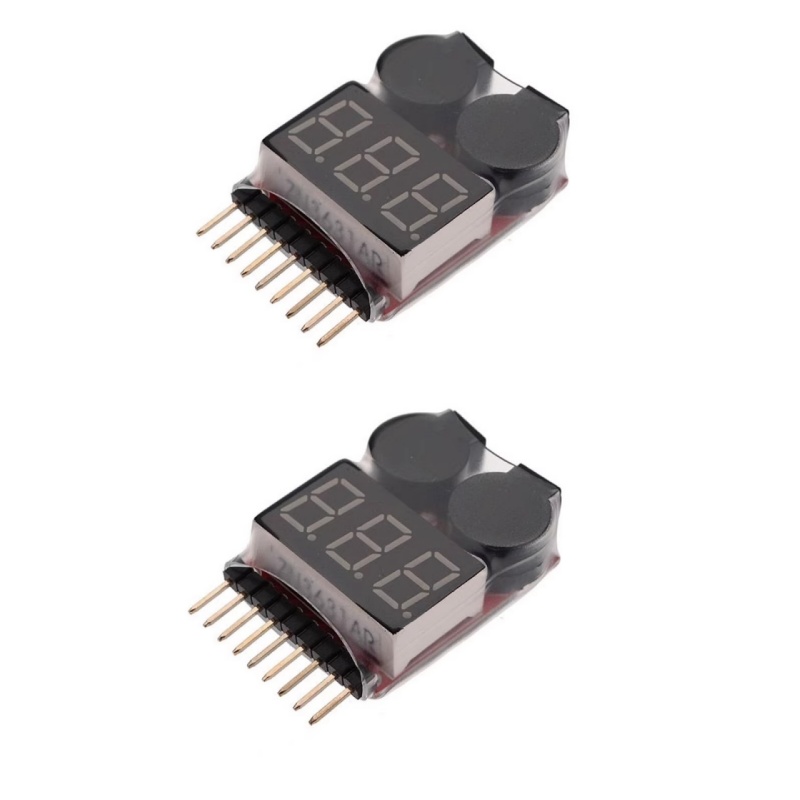 2Pcs 1S-8S LiPo Battery Voltag - đánh giá và giá Drone Battery Voltage Checker