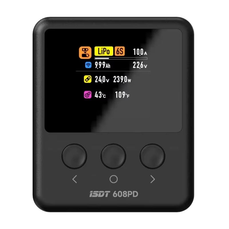 ISDT 608PD DC 240W/10A USB C 1 - đánh giá và giá Drone Battery Smart